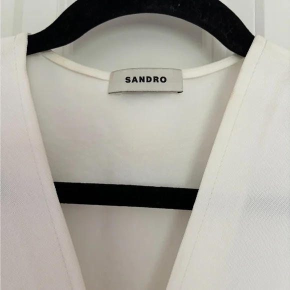 Sandro Elegant White Blouse - Picture 9 of 15